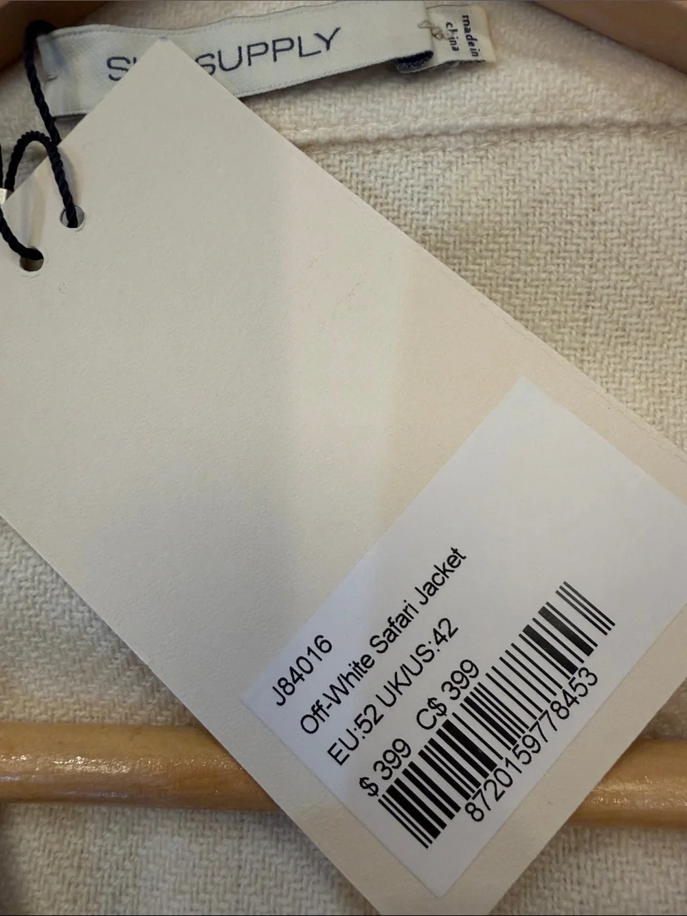 Suit supply NEW Cashmere Utility Jacket